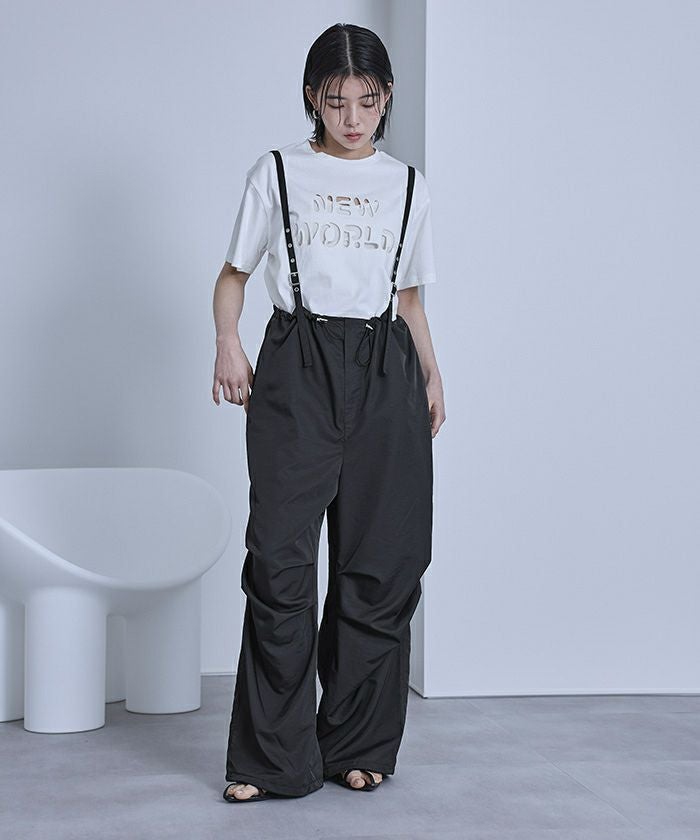 サスペンダー付きパラシュートパンツ【miette ミエット】 | titivate