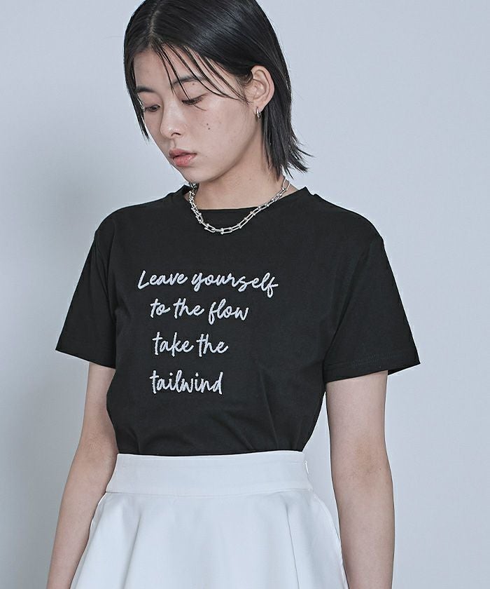 ブラシ刺繍Tシャツ【miette ミエット】【メール便可／90】 | titivate