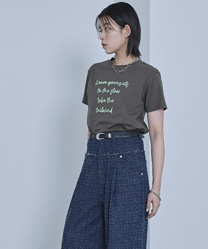 ブラシ刺繍Tシャツ【miette ミエット】【メール便可／90】 | titivate