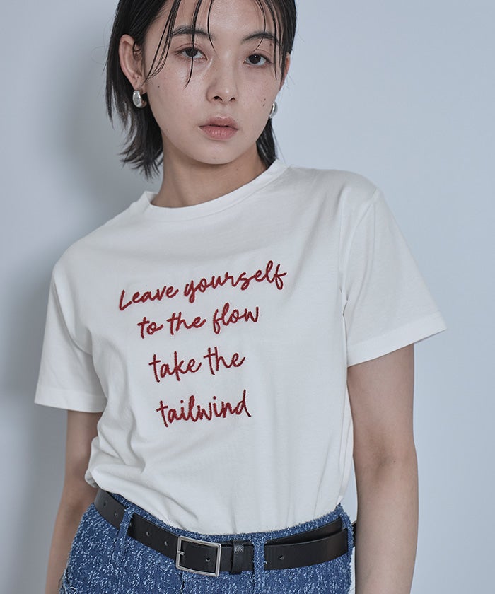 ブラシ刺繍Tシャツ【miette ミエット】【メール便可／90】 | titivate