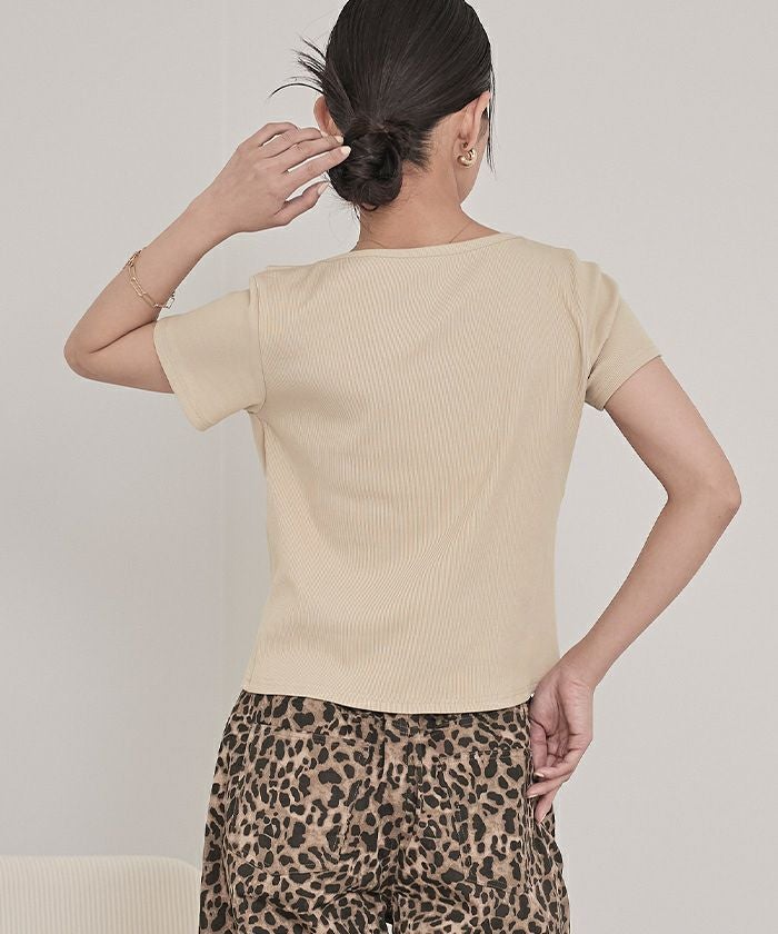 ドレープデザインリブトップス【miette ミエット】 | titivate