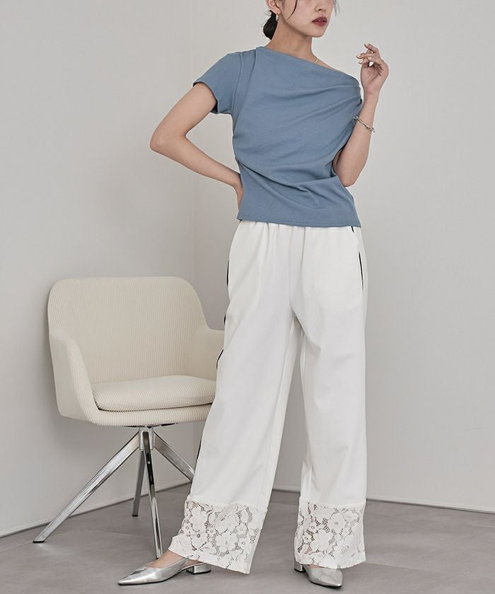 ドレープデザインリブトップス【miette ミエット】 | titivate