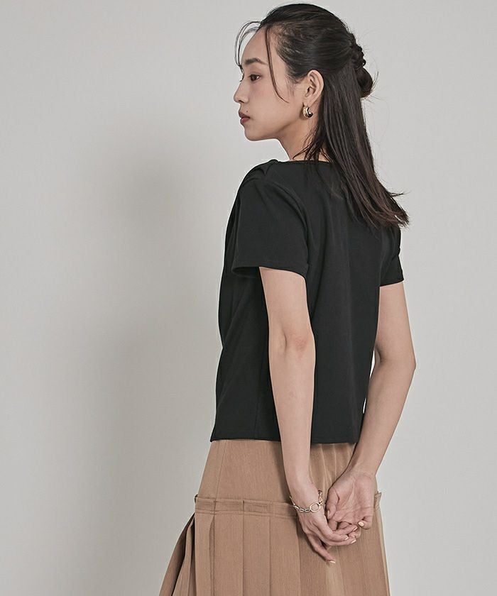 ドレープデザインリブトップス【miette ミエット】 | titivate