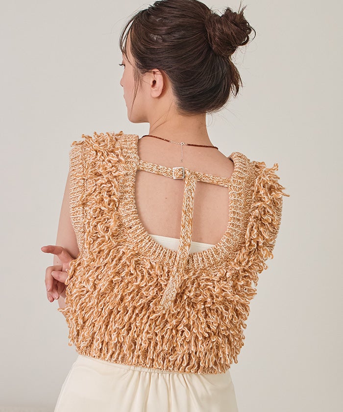 バックベルトループニットベスト【miette ミエット】 | titivate