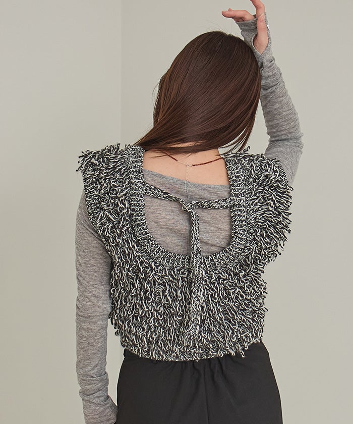 バックベルトループニットベスト【miette ミエット】 | titivate