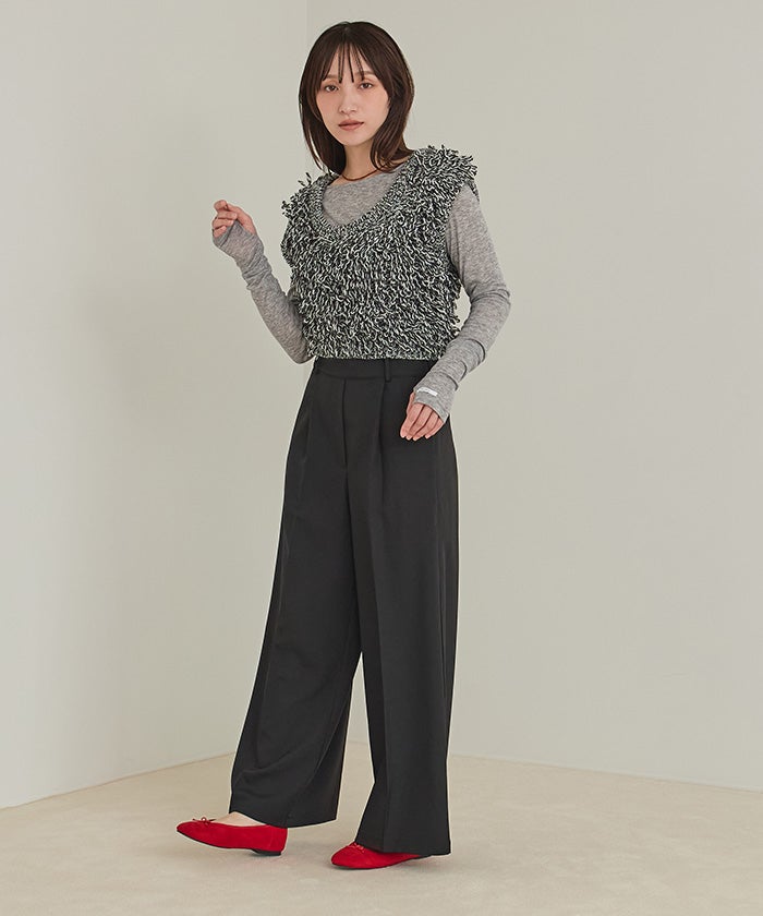 バックベルトループニットベスト【miette ミエット】 | titivate
