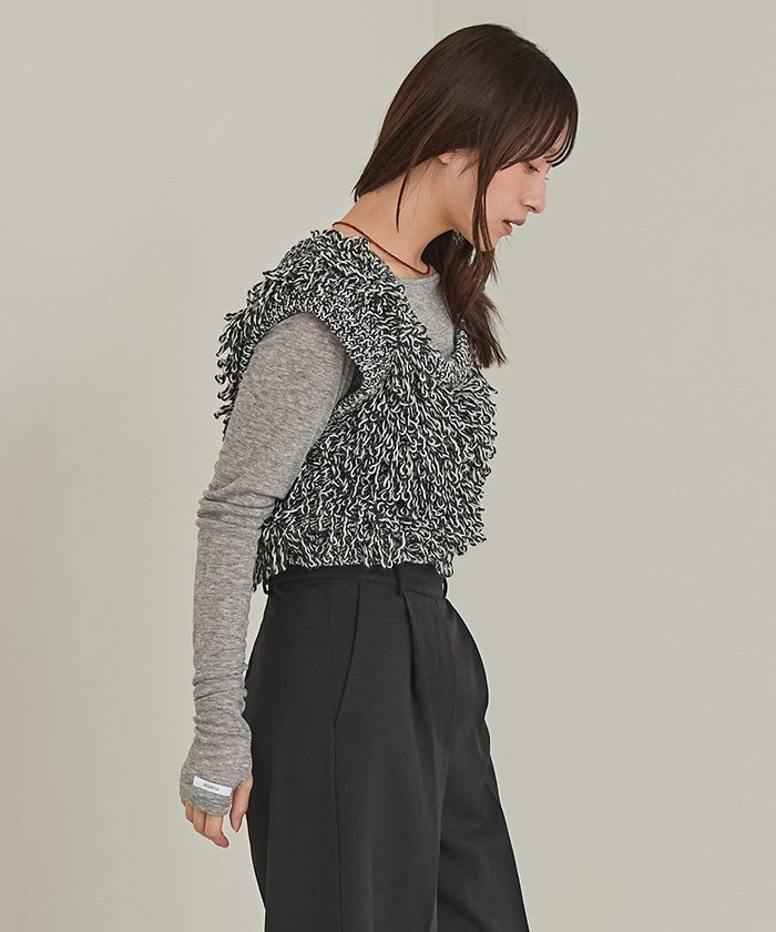 バックベルトループニットベスト【miette ミエット】 | titivate
