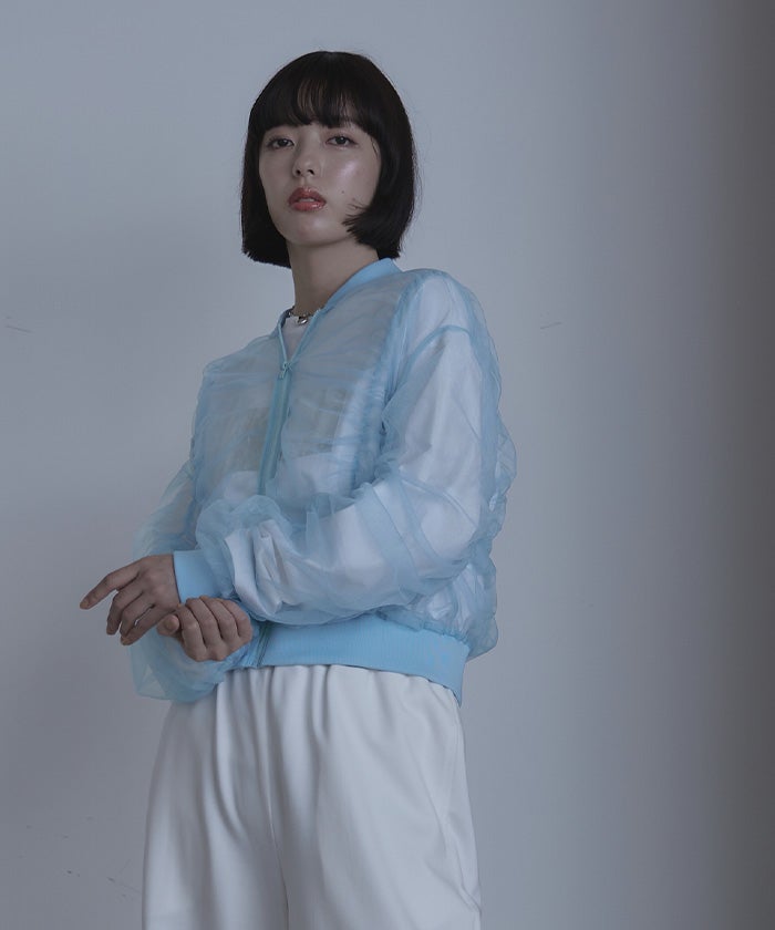 ギャザーボリュームシアーブルゾン【miette ミエット】 | titivate