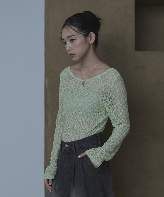 前後2wayUネックレーストップス【miette ミエット】【メール便可／80
