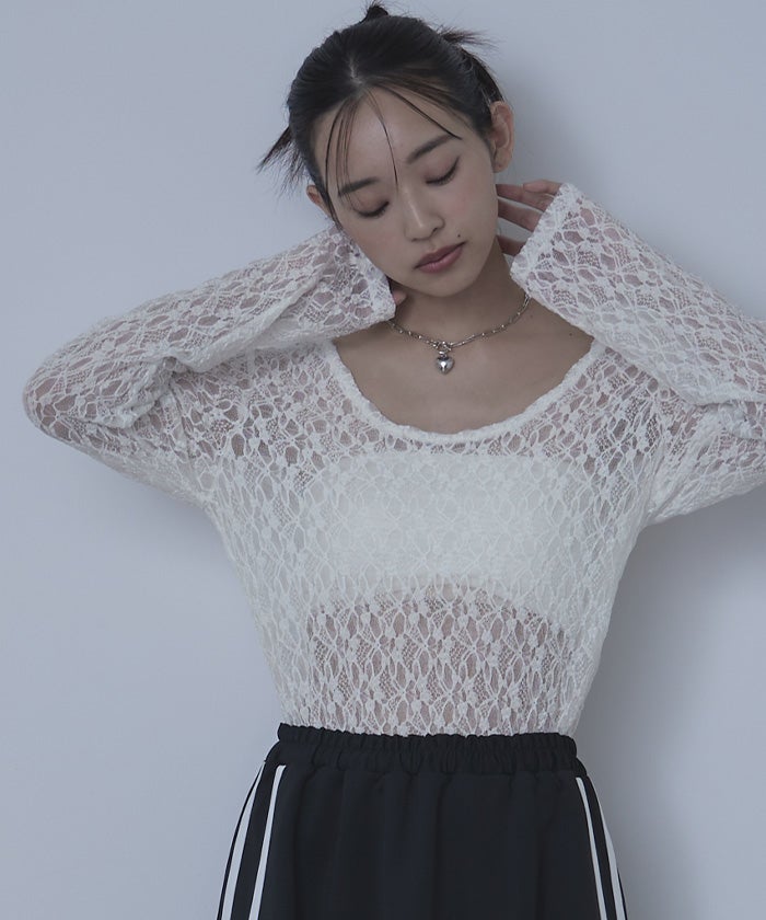 前後2wayUネックレーストップス【miette ミエット】【メール便可／80