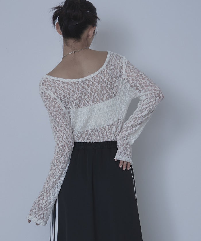 前後2wayUネックレーストップス【miette ミエット】【メール便可／80