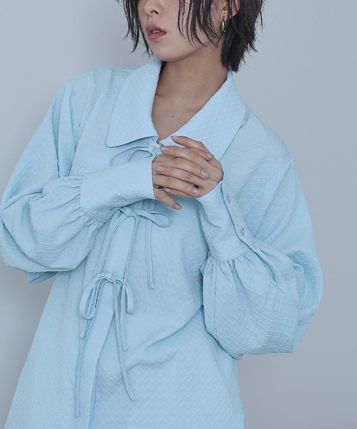ビッグカラーフロントリボンブラウス【miette ミエット】 | titivate