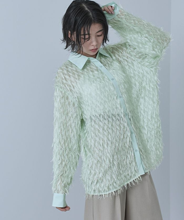 ロングフリジシアーシャツ【miette ミエット】 | titivate