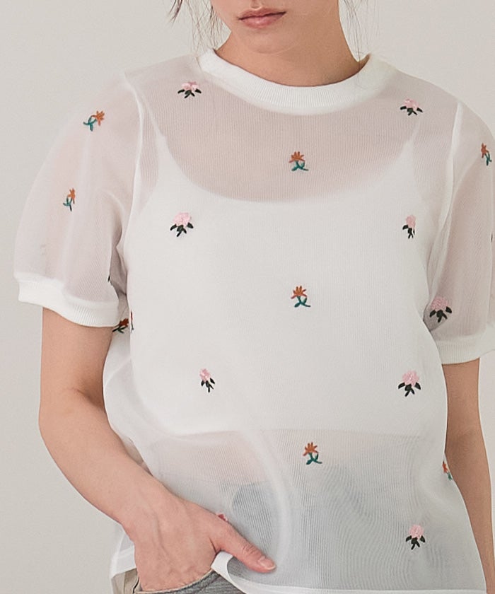 mii　スカーフなし　シアースリーブトップス WOMEN その他のトップス