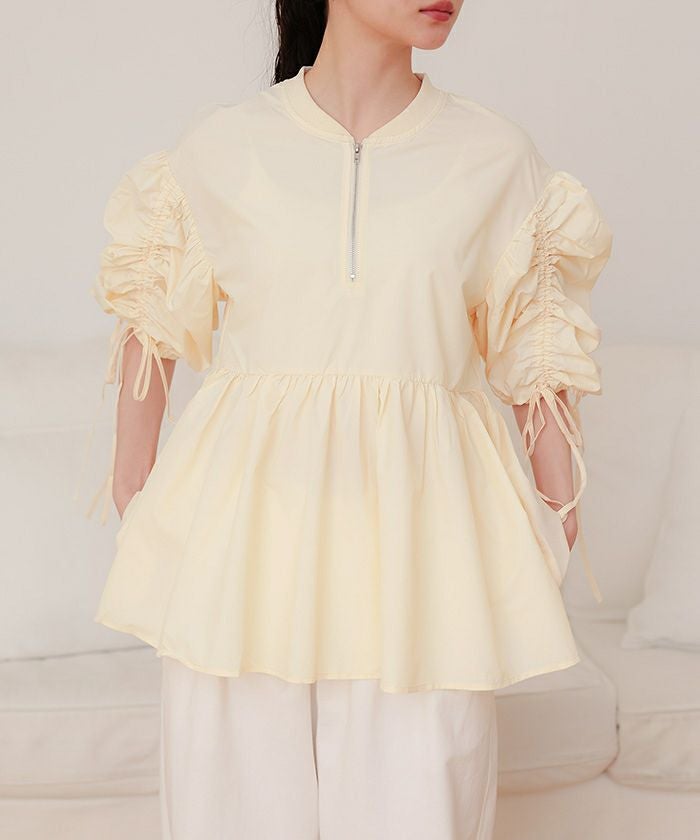 シャーリングシアートップス【miette ミエット】【メール便可／70
