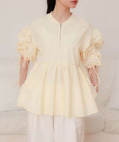 シャーリングシアートップス【miette ミエット】【メール便可／70 