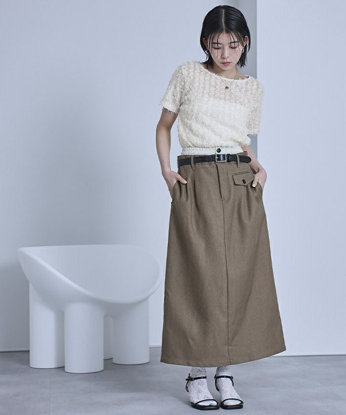 チュールフリルフリンジ半袖トップス【miette ミエット】 | titivate