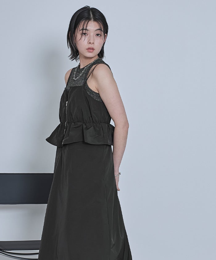 フロントジップバルーンワンピース【miette ミエット】 | titivate