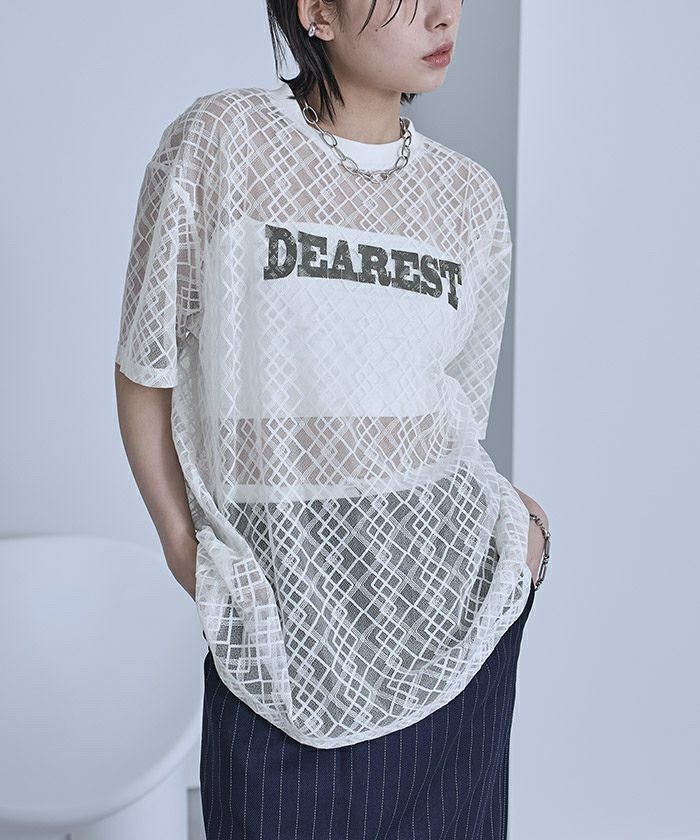 Miette. ページ レースロゴビッグTシャツ【miette ミエット】【メール便可／60
