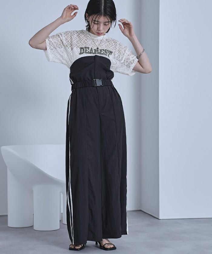 レースロゴビッグTシャツ【miette ミエット】【メール便可／60