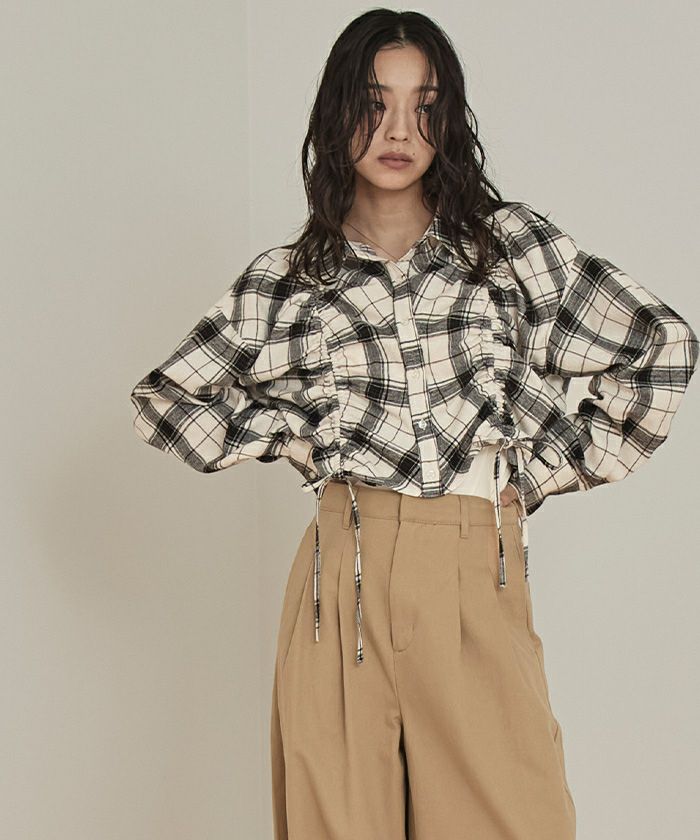 起毛チェックドロストシャツ【miette ミエット】 | titivate