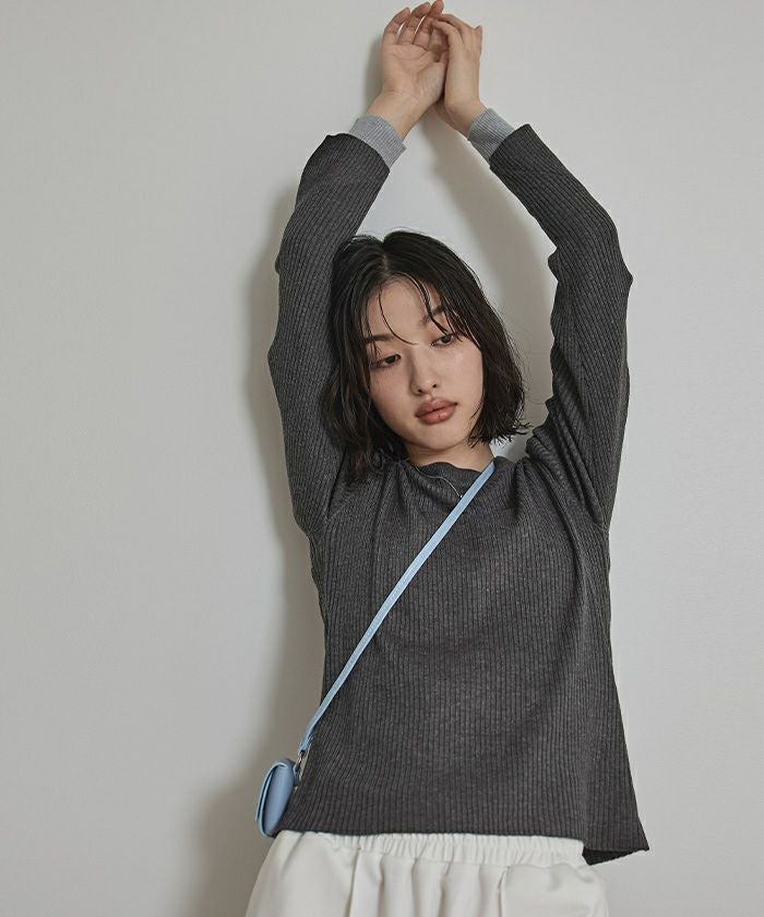 スリットデザインリブニット【miette ミエット】 | titivate
