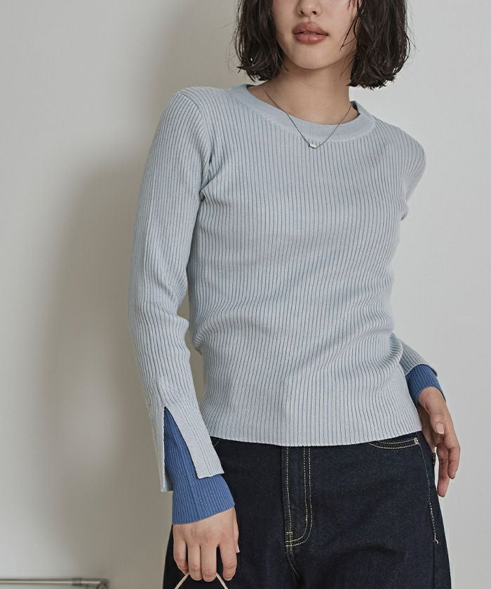 スリットデザインリブニット【miette ミエット】 | titivate