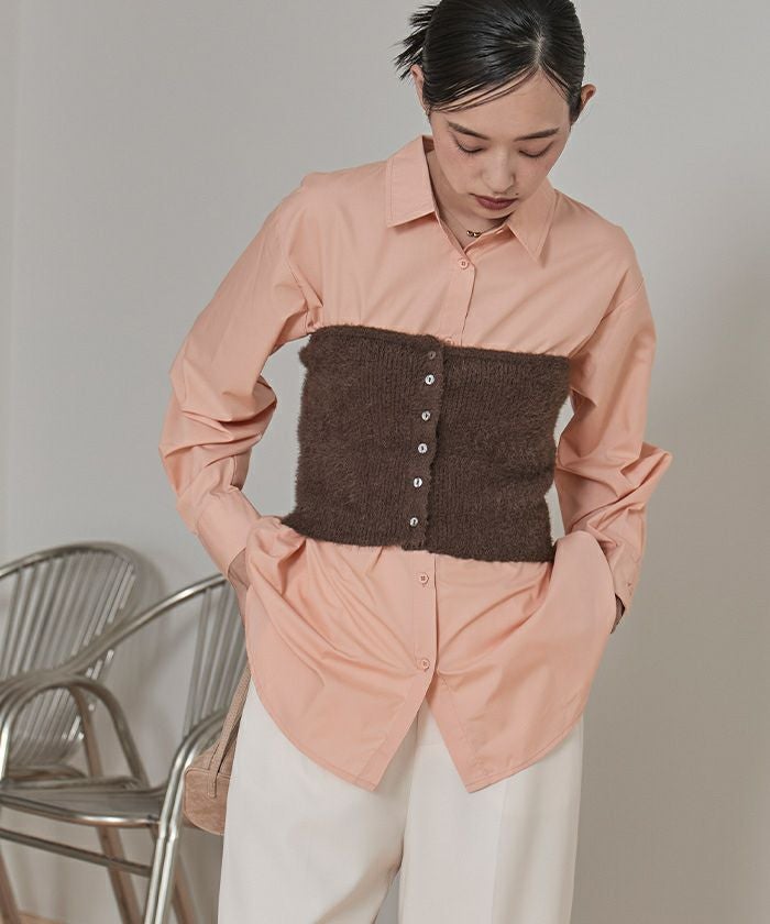 ニットベアビスチェセットシャツ【miette ミエット】 | titivate