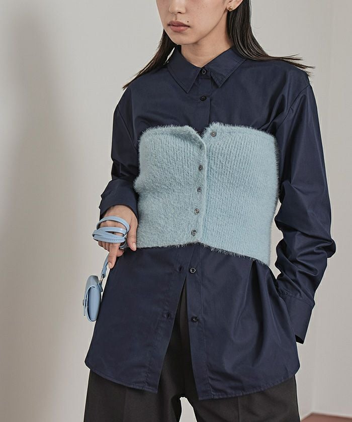 ニットベアビスチェセットシャツ【miette ミエット】 | titivate