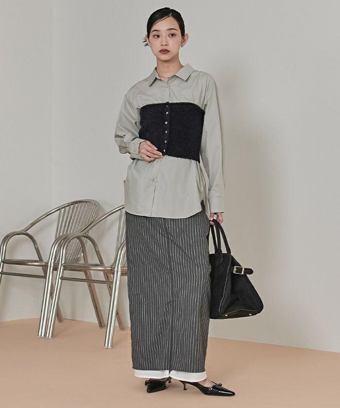 ニットベアビスチェセットシャツ【miette ミエット】 | titivate