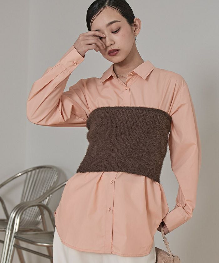 ニットベアビスチェセットシャツ【miette ミエット】 | titivate
