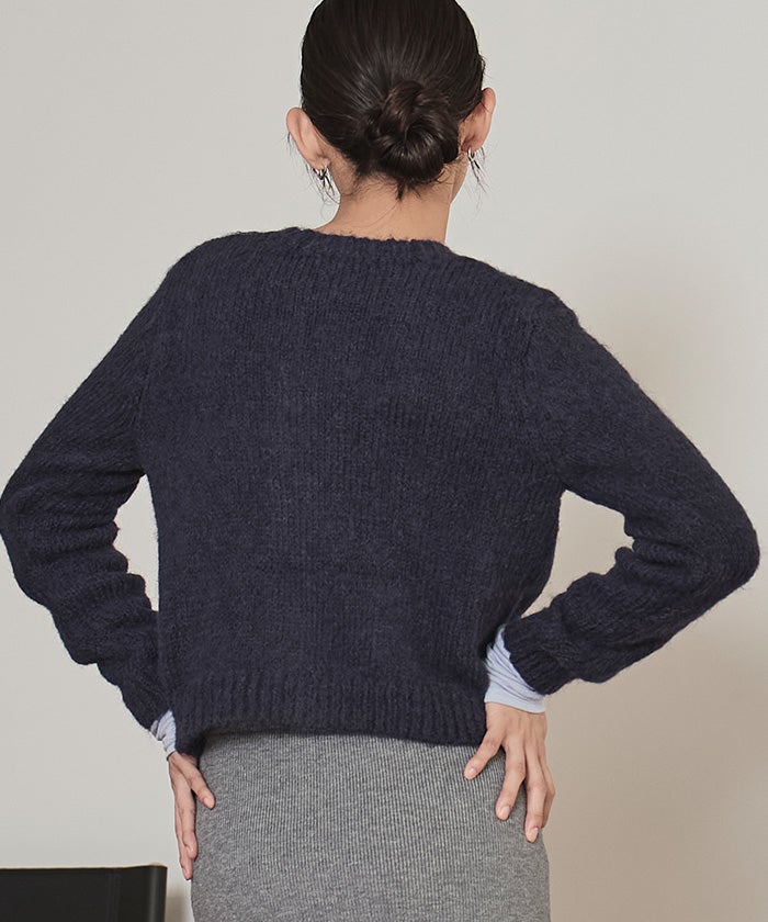 モヘヤタッチフリルニットカーディガン【miette ミエット】 | titivate