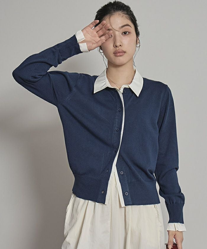 シャツレイヤード風カーディガン【miette ミエット】 | titivate