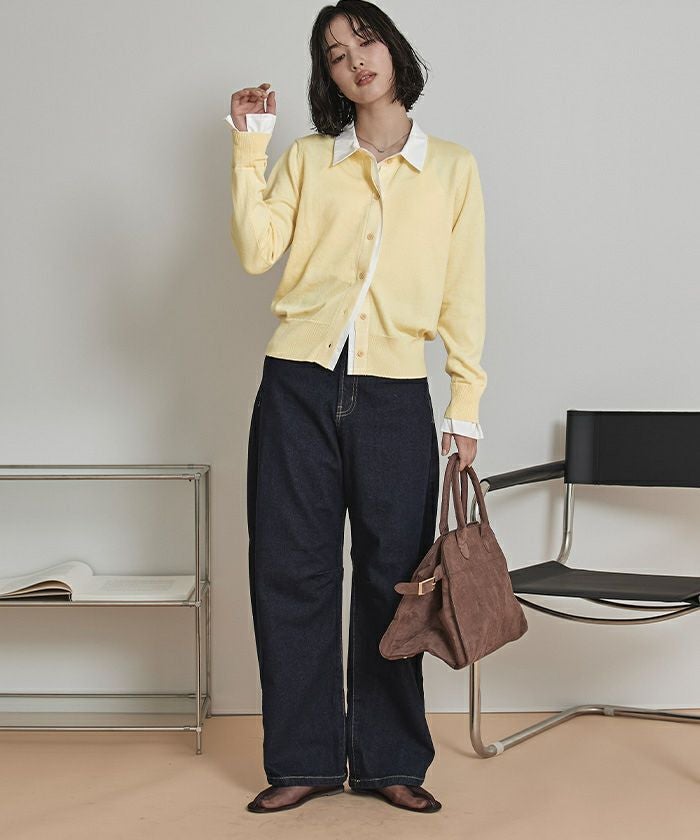 シャツレイヤード風カーディガン【miette ミエット】 | titivate