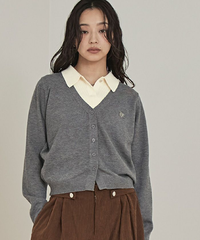 襟付きトップスセットニットカーディガン【miette ミエット】 | titivate