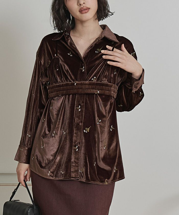 ビスチェセットベロアシャツ【miette ミエット】 | titivate ビスチェセットベロアシャツ【miette ミエット】 | titivate