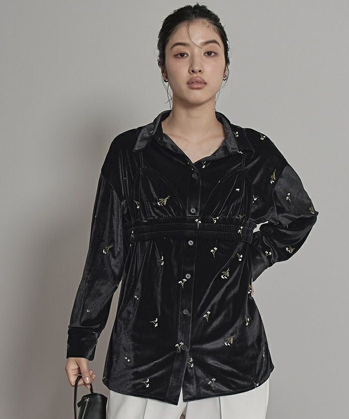 ビスチェセットベロアシャツ【miette ミエット】 | titivate