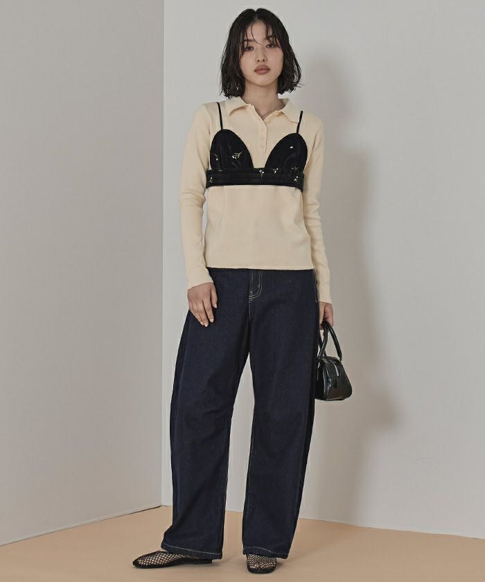 ビスチェセットベロアシャツ【miette ミエット】 | titivate