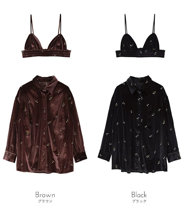 ビスチェセットベロアシャツ【miette ミエット】 | titivate