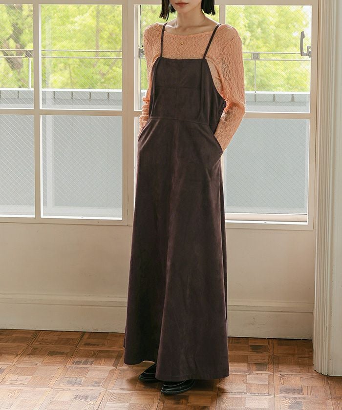 バックリボンスエードワンピース【miette ミエット】 | titivate