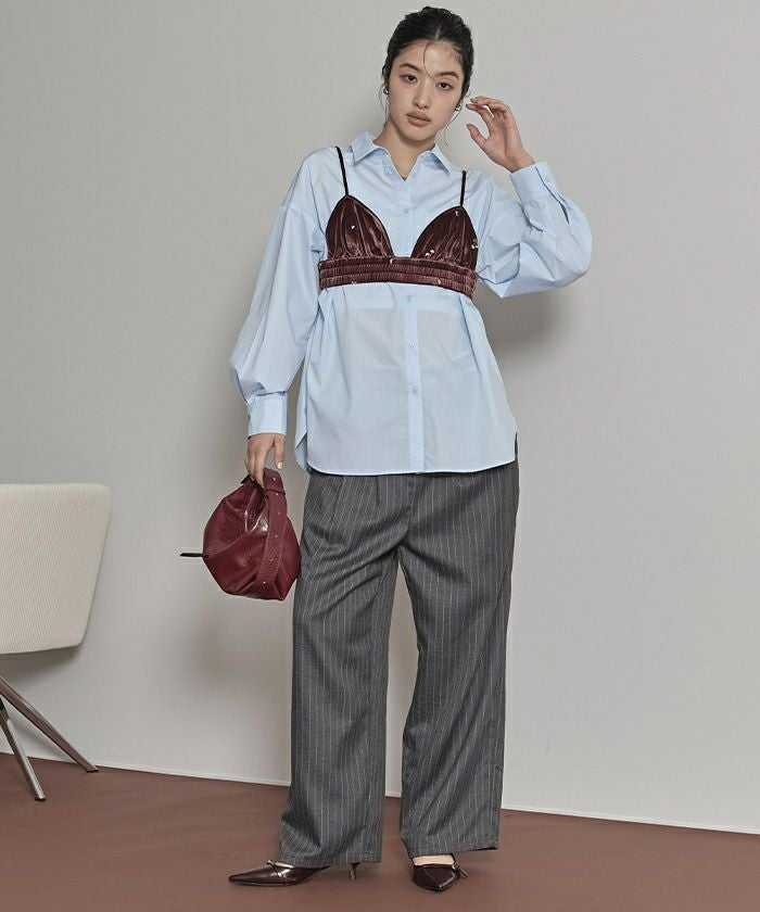 オーバーサイズシャツ【miette ミエット】【メール便可／100】 | titivate