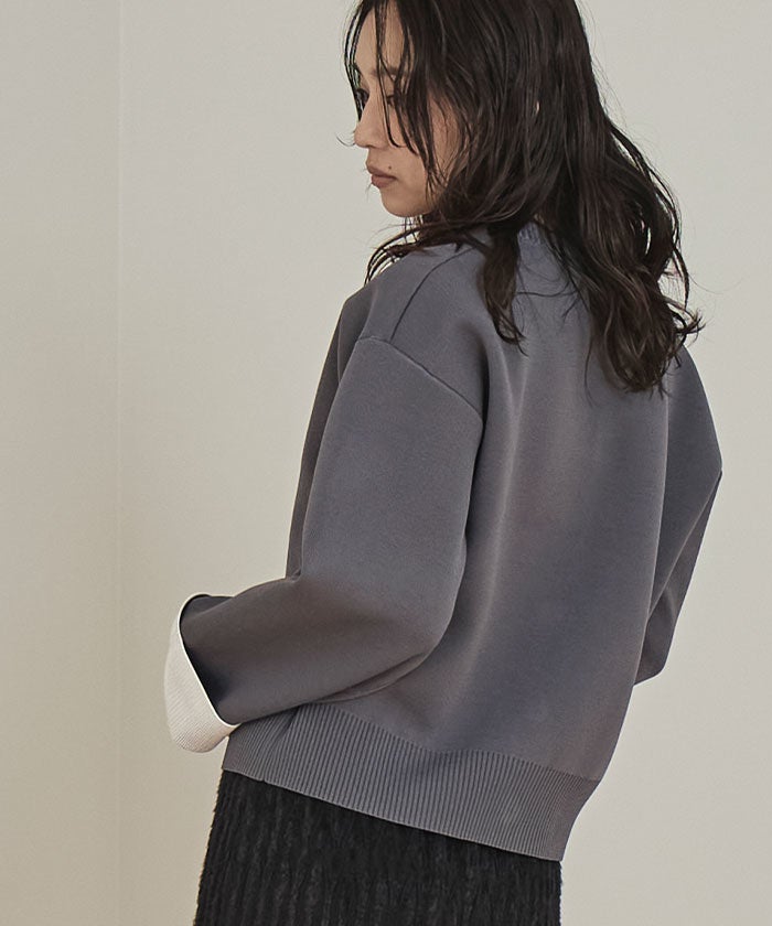 バイカラーデザインニットカーディガン【miette ミエット】 | titivate
