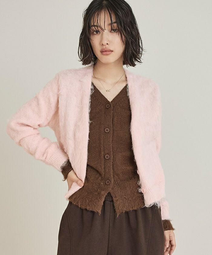 レイヤード風Vネックカーディガン【miette ミエット】 | titivate