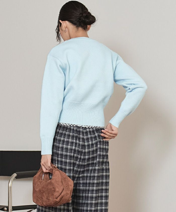 アシメサイドボタンニット【miette ミエット】 | titivate