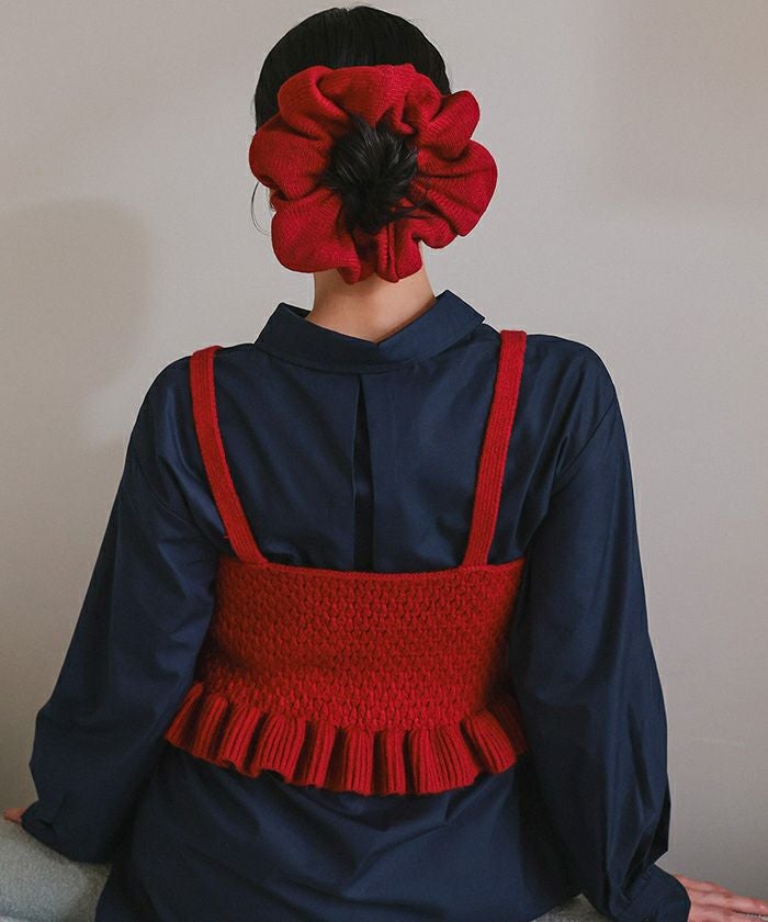 シュシュ付きニットキャミビスチェ【miette ミエット】 | titivate