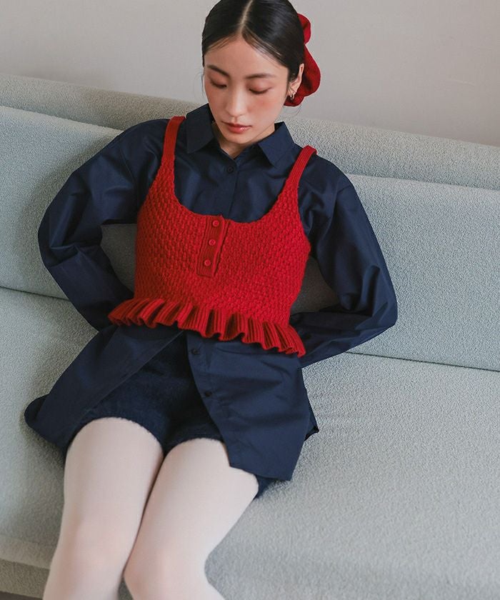 meer.のビスチェ guumi. シュシュ付きニットキャミビスチェ【miette ミエット】 | titivate