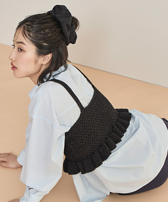 シュシュ付きニットキャミビスチェ【miette ミエット】 | titivate