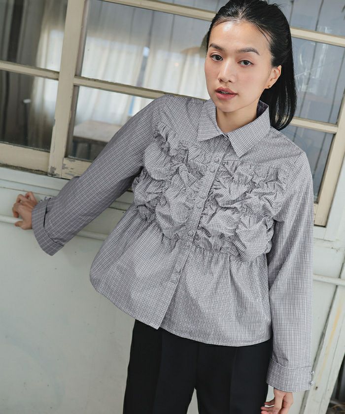 ruimeme ダブルボタンブラウス コルセット風ダブルボタンブラウス[品番：IGAW0005071]｜axes femme