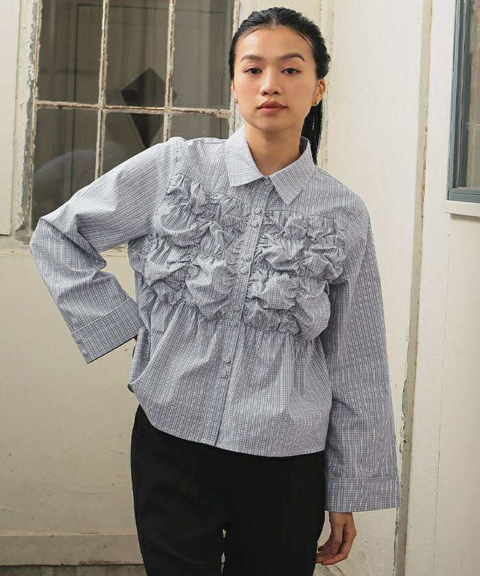 【美品♡】MACHATT バックボタンギャザーブラウス 大人気シリーズの最新作】バック釦配色ギャザーブラウス | FREDY