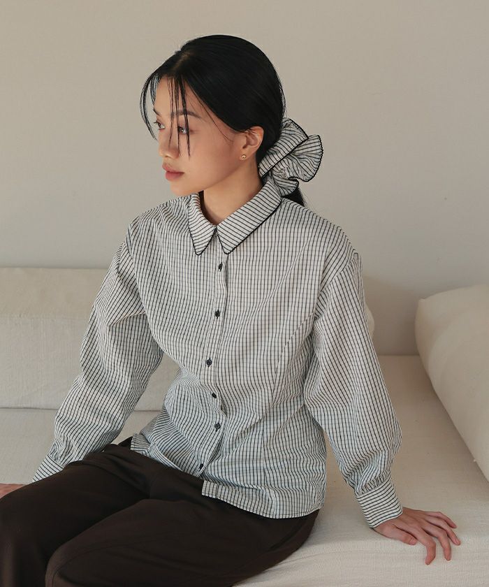 シュシュセットパネルラインブラウス【miette ミエット】【メール便可